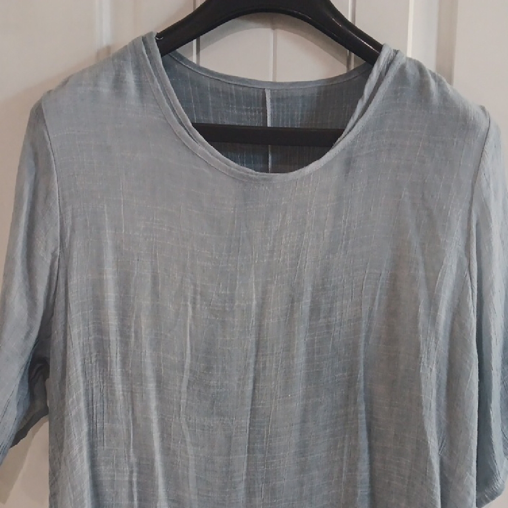 Source Unknown* Pale Blue Asymmetrical Women’s Dr… - image 2